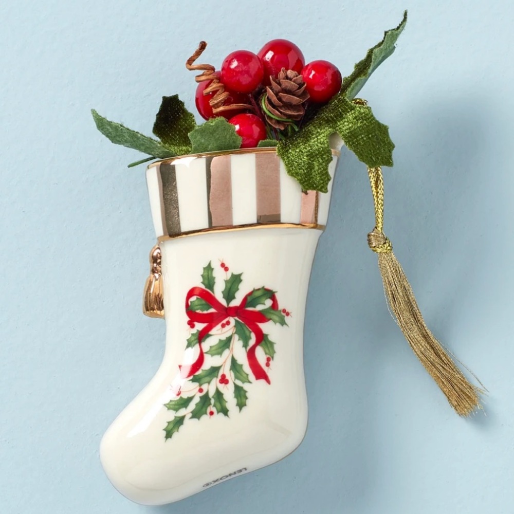 NWB Lenox Holiday Stocking Ornament 2021